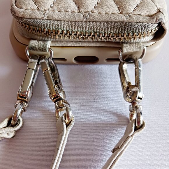 Lameeku Crossbody Tan Faux Leather Wallet Case For iPhone 13 Pro Max - Picture 7 of 10